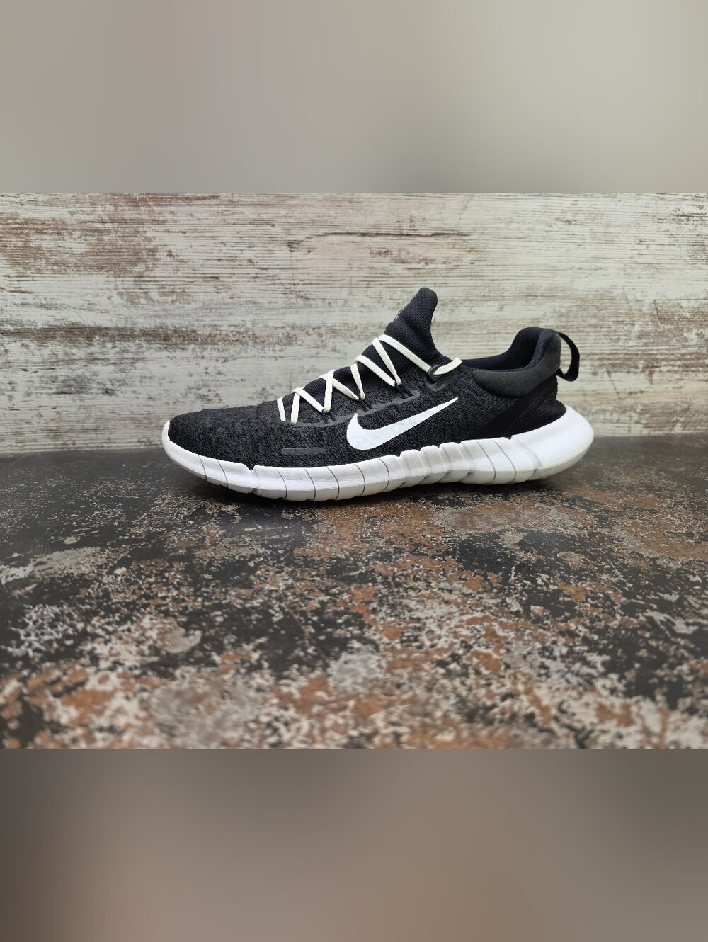 Mens Nike Free RN 5.0 Running Shoes Sz 14 Used CZ1884 001 Black Mesh